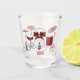 Verre A Shot Illustration de kit de batterie