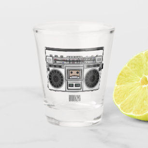 Verre A Shot Illustration de la bande dessinée radio