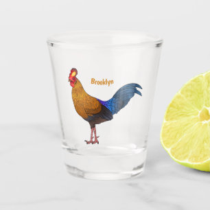 Verre A Shot Illustration de la caricature d'oiseaux de jungle