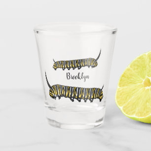 Verre A Shot illustration de la chenille du monarque en dessin
