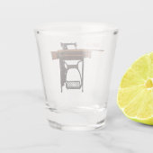 Verre A Shot Illustration de la machine à coudre (Dos)