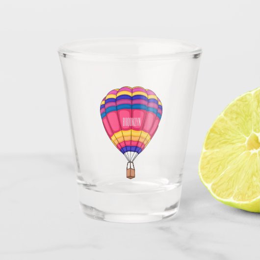 Verre A Shot Illustration de la montgolfière (Devant)