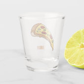 Verre A Shot Illustration de la pizza (Dos)