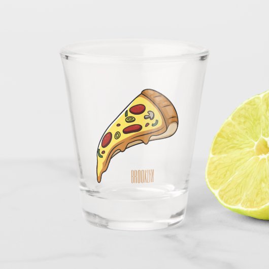 Verre A Shot Illustration de la pizza (Devant)