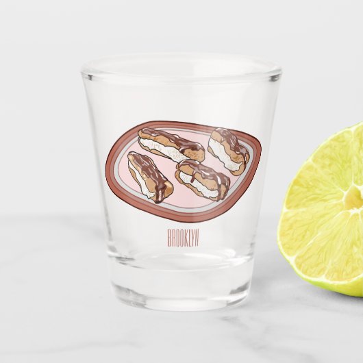 Verre A Shot Illustration de l'éclair de chocolat (Devant)