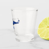 Verre A Shot Illustration de l'hélicoptère de police (Droite)