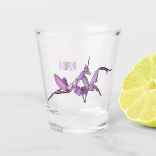 Verre A Shot Illustration de l'orchidée mante