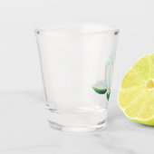 Verre A Shot Illustration de Lotus blanc (Gauche)