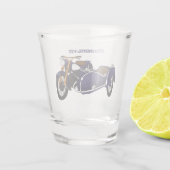 Verre A Shot Illustration de moto pourpre Sidecar (Dos)