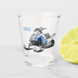 Verre A Shot Illustration de motoneige