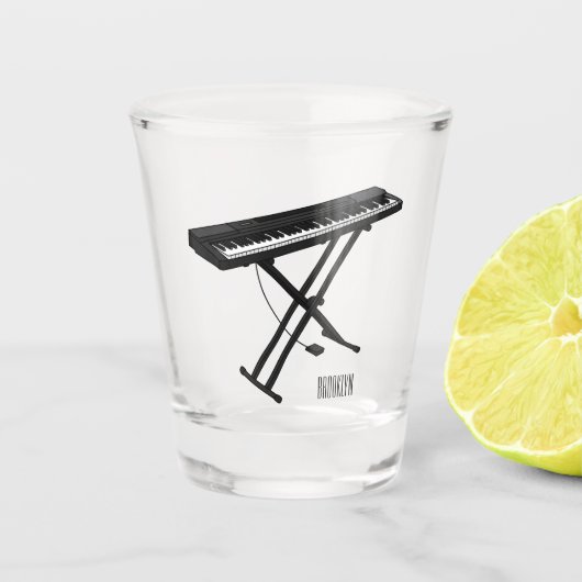 Verre A Shot Illustration de piano clavier (Devant)