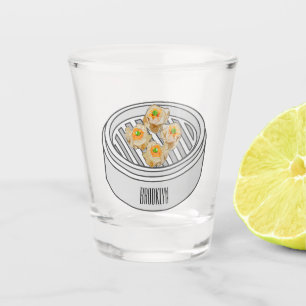 Verre A Shot Illustration de Shumai dim sum
