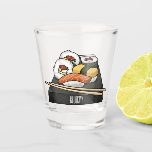 Verre A Shot Illustration de sushi (Devant)