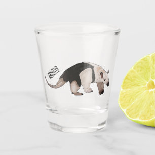 Verre A Shot Illustration de tamandua de dessin animé