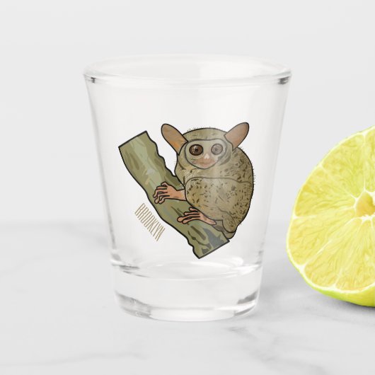 Verre A Shot Illustration de Tarsier (Devant)