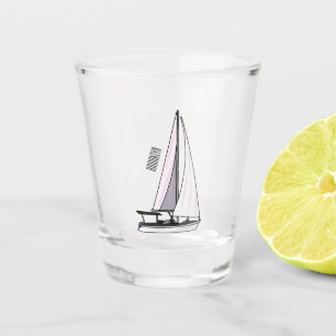 Verre A Shot Illustration de voilier