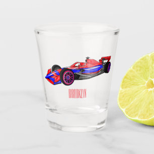 Verre A Shot Illustration de voiture de course professionnelle