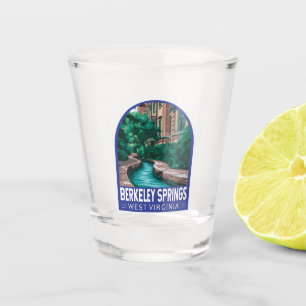 Verre A Shot Illustration de voyage à Berkeley Springs Virginie