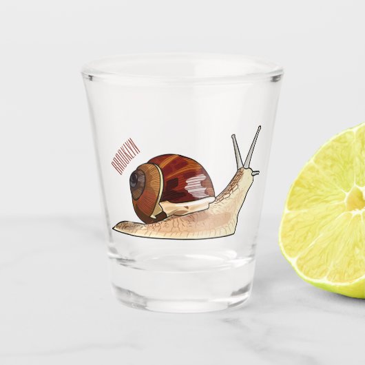 Verre A Shot Illustration d'escargot (Devant)