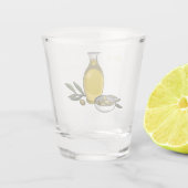 Verre A Shot Illustration d'huile d'olive (Dos)
