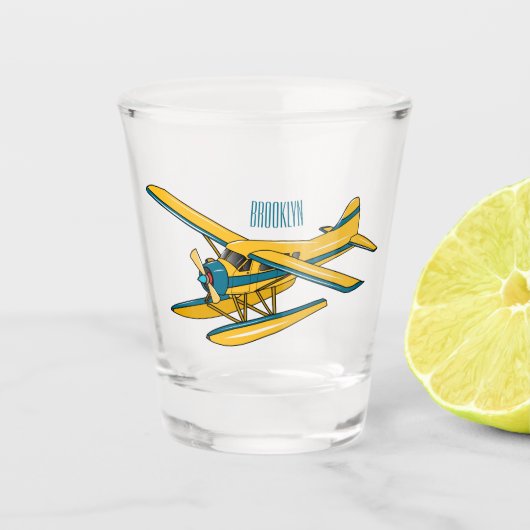 Verre A Shot Illustration d'hydravion (Devant)