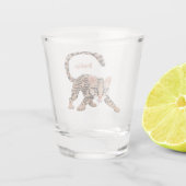 Verre A Shot Illustration d'ocelot mignon (Dos)