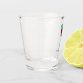 Verre A Shot Illustration d'oiseau de quetzal resplendissant (Gauche)