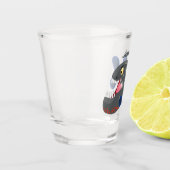 Verre A Shot Illustration drôle de piranha affamée (Gauche)