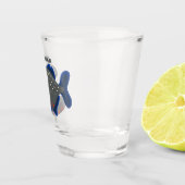 Verre A Shot Illustration drôle de piranha affamée (Droite)