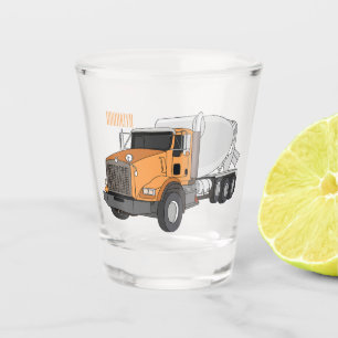 Verre A Shot Illustration du camion de mélange de béton
