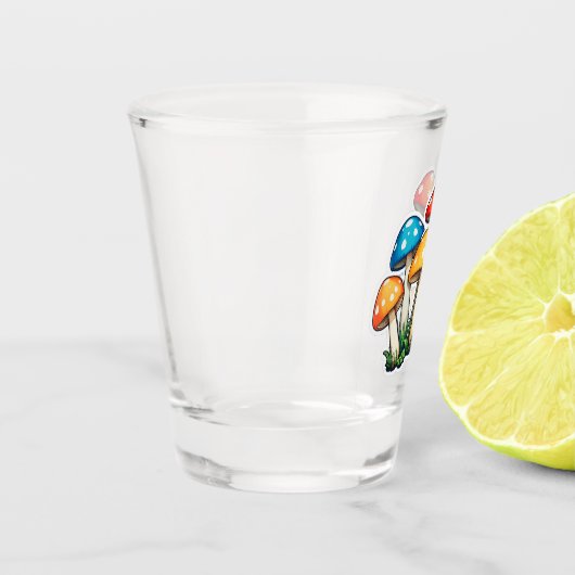 Verre A Shot Illustration du champignon transparent (Gauche)