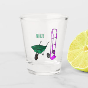 Verre A Shot Illustration du chariot à roues et du chariot à ma