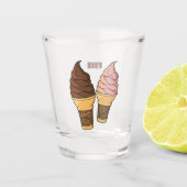 Verre A Shot Illustration du cône de crème glacée (Devant)