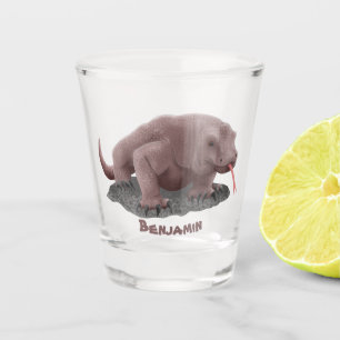 Verre A Shot Illustration du dragon de Komodo