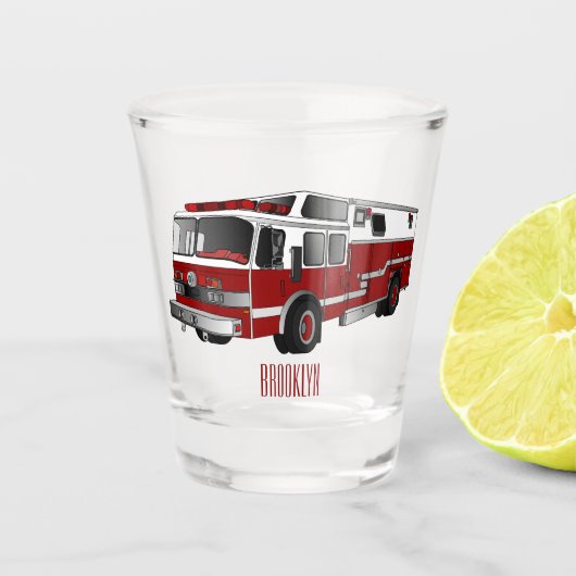 Verre A Shot Illustration du moteur à incendie (Devant)