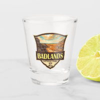 Illustration du parc national Badlands Retro