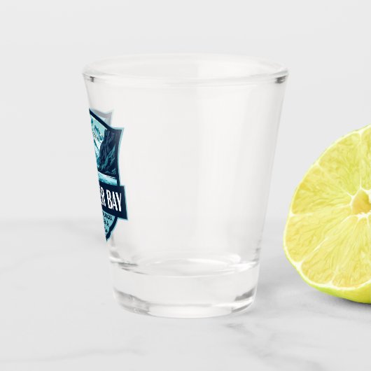 Verre A Shot Illustration du parc national de Glacier Bay Retro (Droite)