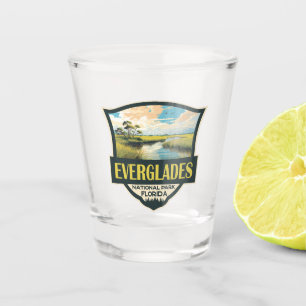 Verre A Shot Illustration du parc national des Everglades Art d