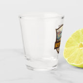 Verre A Shot Illustration du parc national Haleakala Badge rétr (Gauche)