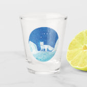 Verre A Shot Illustration du Petit Renard arctique (Vulpes lago (Devant)
