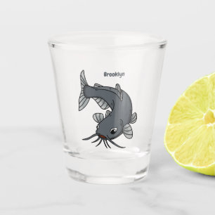 Verre A Shot Illustration du poisson-chat mignon