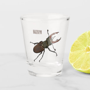 Verre A Shot Illustration du scarabée de stade