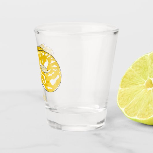 Verre A Shot Illustration du serpent python birman (Droite)