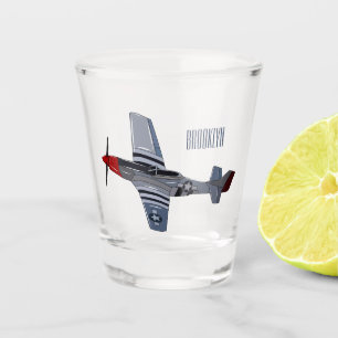 Verre A Shot Illustration d'un avion de chasse-bombardier