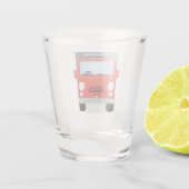 Verre A Shot Illustration d'un camion kawaii rouge mou (Dos)