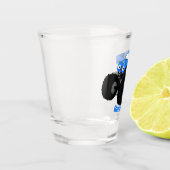 Verre A Shot Illustration d'un camion monstre bleu mou (Gauche)