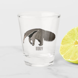 Verre A Shot Illustration d'un dessin animé d'Anteater
