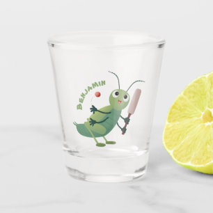 Verre A Shot Illustration d'un insecte du cricket vert mou