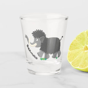 Verre A Shot Illustration d'un mammouth laineux mou