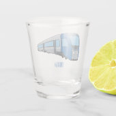 Verre A Shot Illustration d'un train électrique (Dos)